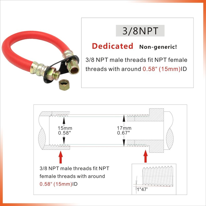 3/8 '' Oil Drain Hose STAN1438 Compatible With Tecumseh, Kohler
