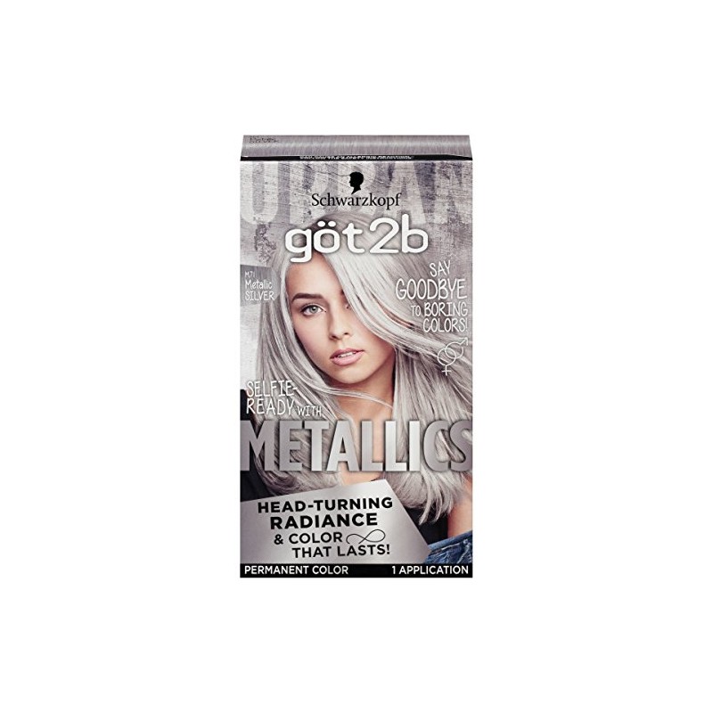 Got2B Schwarzkopf Got2b Metallics Permanent Hair Color, M71 Metallics Silver