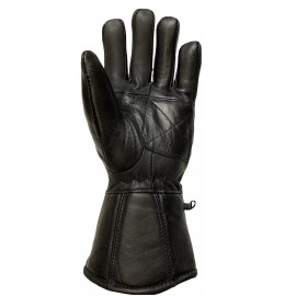safety experts  Motorcycle leather Premium gloves Winter Biker Sheep  Gauntlet Thinsulate  - XL, Black