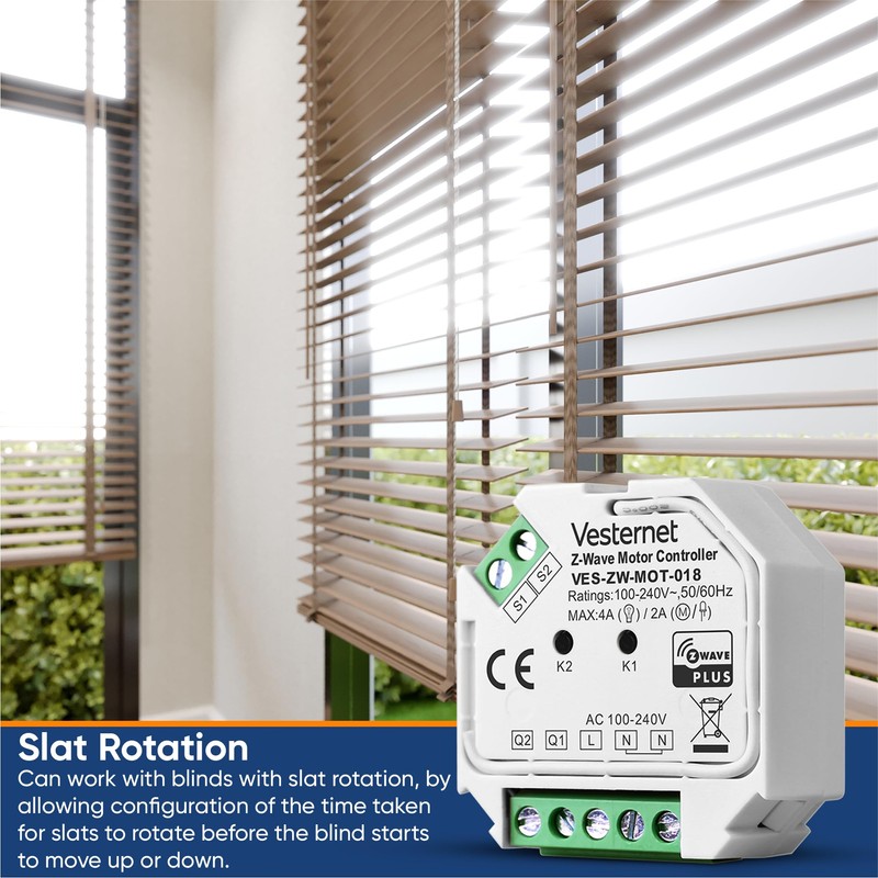 Vesternet Z-Wave Motor Controller Module | Smart Home Control Blinds,