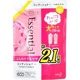 Kao Essential Fluffy Glossy CD Refill, Medium Spout, 24.3 fl oz (720 ml)