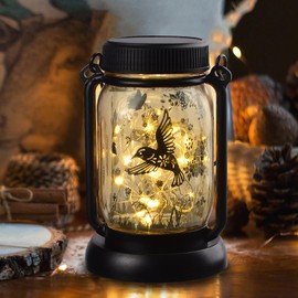 Hummingbird Lantern Gift Christmas Party Lantern Lights Hummingbird Gifts Hummingbird Themed Gifts Garden Patio Gifts for Women Christmas Gift Hummingbird Solar Lantern Hummingbird Decor