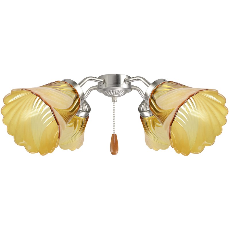 Aspen Creative 23172-4 Transitional Amber Ceiling Fan Replacement Glass Shade.