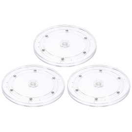 sourcing map 3Pack Acrylic Lazy Susan Turntable, 7" Spinner Lazy Susan Turntable Organizer, Acrylic Ball Bearing Rotating Tray for Pantry Spice Rack Decorating, Clear