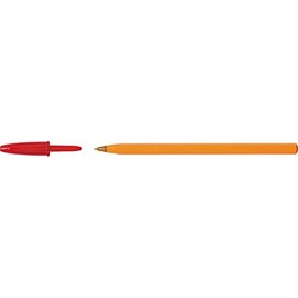 BIC Orange Fine Point 0.7mm Red Ballpoint Pen - Pack of 20