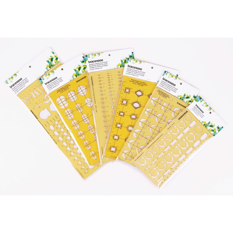 Traceease Jewelry Designing Template Drafting Tools Gemstone MultiSize Jewellery Stencil-