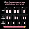 NOVO OVO Short Square Nail Tips 150Pcs Cat Eye, Light