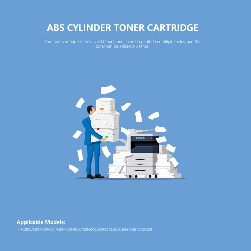 Cartridge ABS Blue Toner Cylinder Replacement Copier Accessories for Ricoh