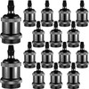 Hortsun 16 Pcs E26 Vintage Ceramic Light Sockets, Pearl Black
