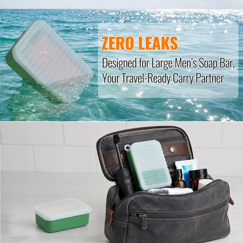 AIMAIAIMAI Extra Large Travel Soap Case fits Duke Cannon 10