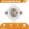 Saysurey 8 Pcs Porcelain Lamp Holder Socket E26/E27 Medium Keyless