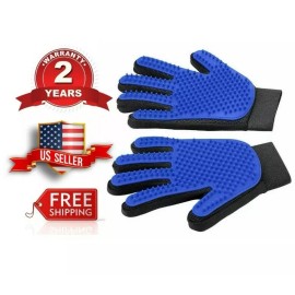 Unbranded/Generic New Pair Cleaning Brush Grooming Glove Pet Dog Cat Massage Hair Removal Groomer