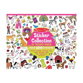 Melissa  Doug Libro de Autoadhesivos, Colección Gigante de Pegatinas Incluye Princesas, Animales, Flores  Hadas, Artes y Manualidades (Más de 500