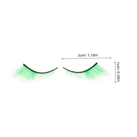 Healvian 7pairs Green Faux Lashes for Women Dramatic St Patrick Day Costumes Reusable Eye Makeup for Parties and Performances for Irish Celebrations