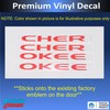 Reflective Concepts Cherokee Door Emblem Overlay Decal Stickers - Fits:
