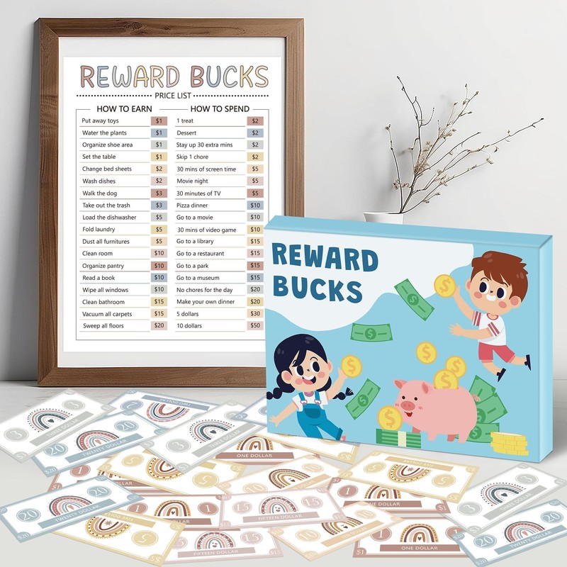 EZdhuawuse Reward Bucks Charts for Kids - Christmas Gifts 633P