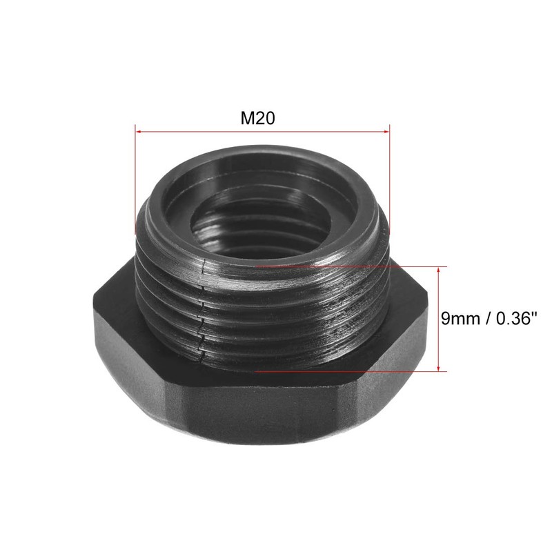 uxcell Threaded Reducing Bushings Nylon Connector Adaptor M20 Male Thread