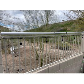 Coyote Roller 8 Foot Kit - Keep Pets Contained, Coyotes Away - Cats, Dogs, Coyotes, Bird Repellent - Wrought Iron/Vinyl/Wood Flat Top