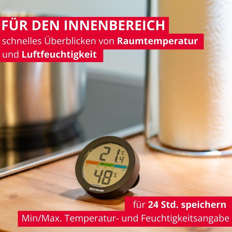 Westmark Thermometer + Hygrometer - For Precise Measurement of Indoor