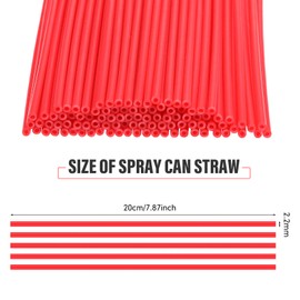 Hotop 100 Pieces Spray Can Straw 7.87" Plastic Replacement Spray Can Extension Straw