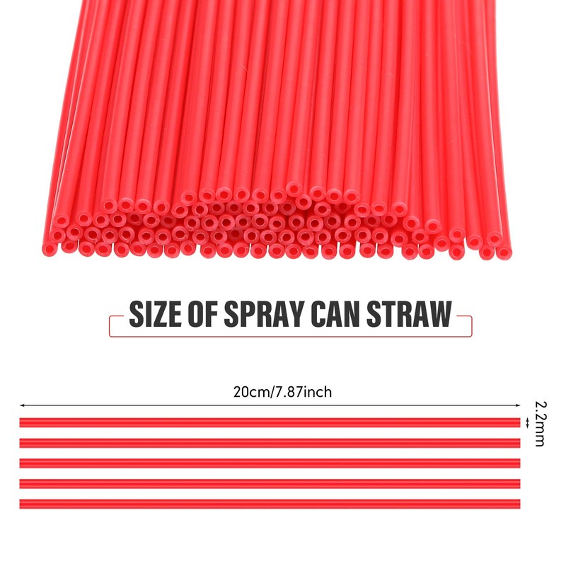 Hotop 100 Pieces Spray Can Straw 7.87" Plastic Replacement Spray