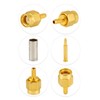 POBADY 10PCS SMA Conectores SMA Macho Crimpado Connector para RG316