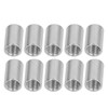 10Pcs Coupling Nut Round Rod Connector Female Thread 304 Stainless