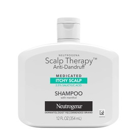 Neutrogena Scalp Therapy Anti-Dandruff Shampoo for Itchy Scalp, 2.5% salicylic acid with Peppermint Fragrance, 12 fl oz | Neutrogena