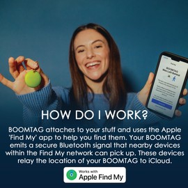 Boompods Boomtag Tracker Tag 2 Pack, Item Finders - Smart Bluetooth Tracker Devices, Luggage Tracker for Suitcases, Children, Pet, Wallet - Sustainable Key Finder Compatible with Apple Find My App