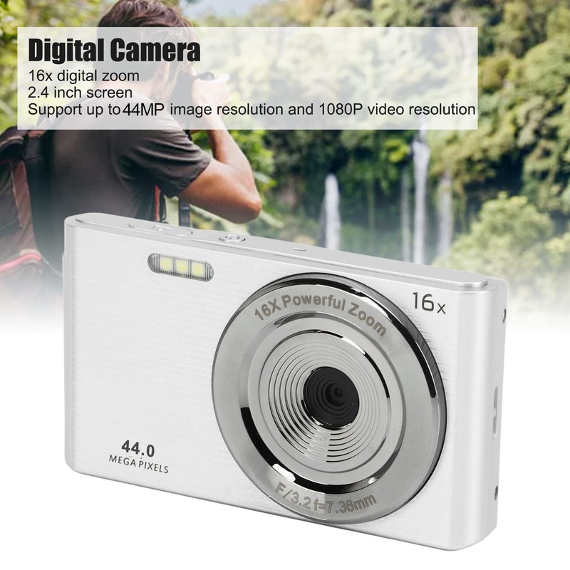 Digital Camera 4K 44MP 2.4 Inch 16X Digital Zoom Portable