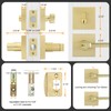 goldenwarm Exterior Deadbolt and Keyed Entry Door Handle Set, Brushed