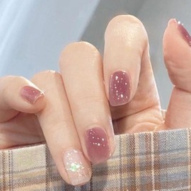 NAILDOKI Nail Stickers 20 Pieces Full Wraps Nail Polish Strips, Self-Adhesive Gel Nail Art Decals for Women Girls