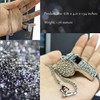 Metal Crystal Rhinestone Whistle - Shining Bling With Chain for