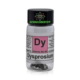 Dysprosium Element 66 Dy, Meister Pure1 Fine Gold 99.95% in Glass Ampoule with Label