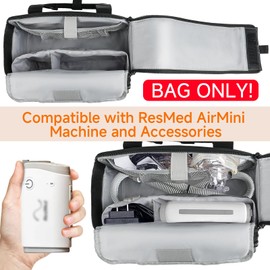 LEFOR·Z Travel Carrying Bag Compatible with ResMed AirMini/Z2 Auto CPAP Machine and Accessories,Portable Storage Organizer Case Fits for CPAP Equipment and Supplies(Bag Only)