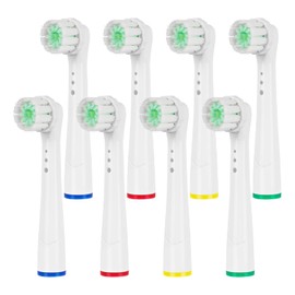 Linkidea Replacement Electric Toothbrush Head, 8 Pack Soft Powered Tooth Brush Head, Replacing Brush Head Refills Compatible with Oral-B Smart 1500, Pro 3000/1000, Braun DB4010