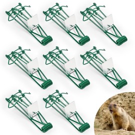 8 Pack Gopher Trap Reusable Mole Trap Easy Set Metal Mole Killer That Kill Best Vole Traps Outdoor Gopher Killer for Lawn Yard Garden Green