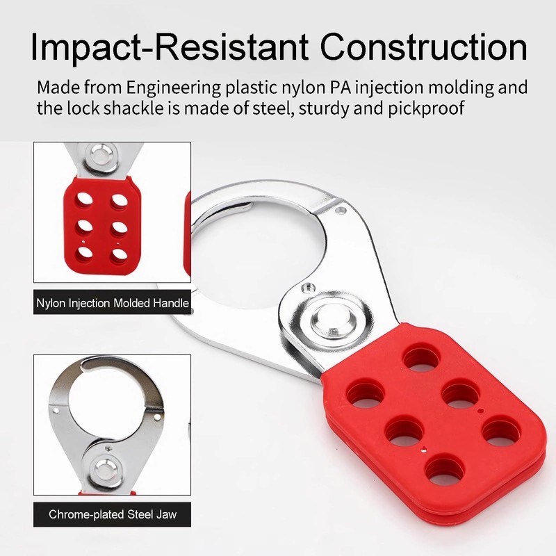 WUWEOT 8 Pack Lockout Tagout Hasp, Tamper-Proof Padlock Hasp, Stainless