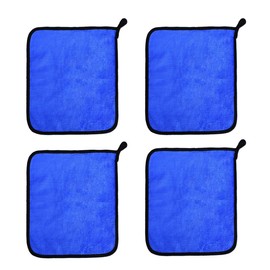 AIMALL 4-Pack Dual-Sided Microfiber Car Wash Towels – 15.74 x 11.81 inches Thickened Coral Fleece Cleaning Cloths for Washing, Drying, and Detailing