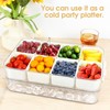 Snack Box Container, 2 PCS Divided Serving Tray with Lid
