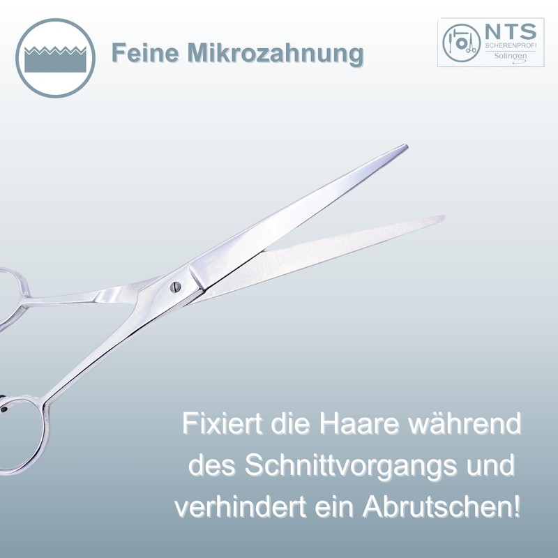 NTS-Solingen Shiny Line Hairdressing Scissors, Professional Hair Scissors, High-Gloss Polished,