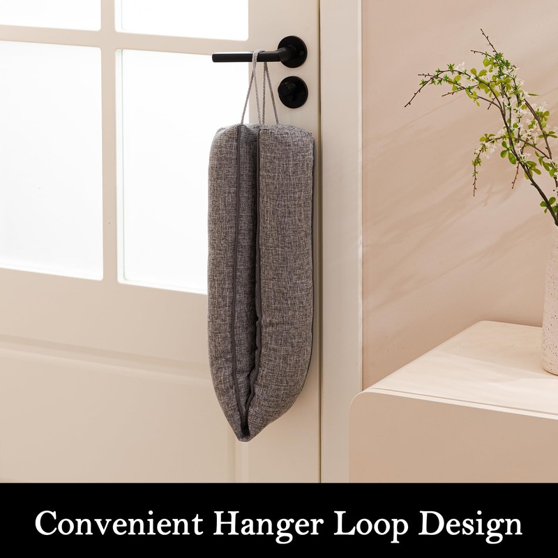 Sunolga 38" Linen Door Draft Stopper Blocks Hot and Cold