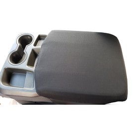 Car Console Covers Plus Made in USA Designed for Chevy Silverado 2019-2024 40/20/40 Jump Seat Models ONLY Neoprene Auto Armrest Center Console Cover Protector Black (C4C)