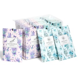 MYARO 20 Packs Lavender Linen Scent Sachet Long Lasting Closet Drawer Deodorizer Home Air Freshener Room Odor Eliminator