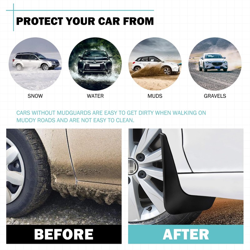 JLBMMLY Mud Flaps Compatible with 2025 Polestar 2 Accessories 2021-2024