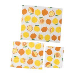 Healvian 3pcs Beeswax Food Wraps Organic Reusable Covers for Food Preservation and Sustainable Alternative to Wrap for Fruits Cheese and Bread Storage