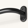 JRZOO Wrap Around Curtain Rods Black, Blackout Heavy Duty Curtain