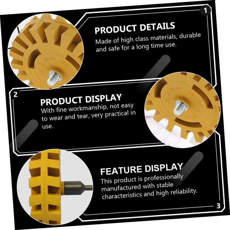Operitacx 2 Sets 4 Inches Pneumatic Degumming Wheels Rubber Eraser