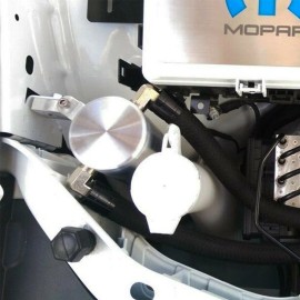 UPR Products BLUE Billet Catch Can Fits MOPAR 5.7  6.4 HEMI Fender Mount Technology 392