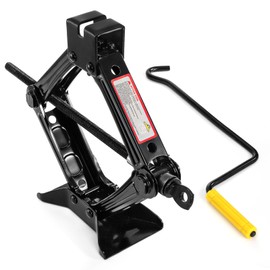 Fasmov Scissor Jack, Heavy Duty Lifting Jack, Lift Wind Up Tools, for/SUV/MPV Tyre Repair Changing Tool, 1.5 Ton (3,000 lb) Capacity, Black